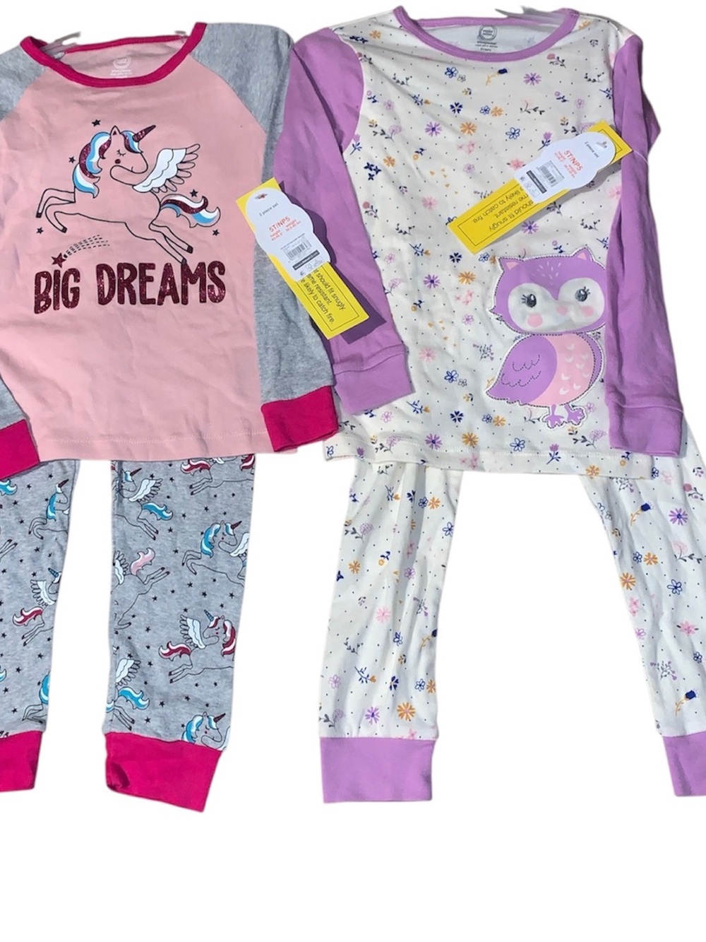 2 Piece Set NWT Bundle Sleepwear Unicorn And Owl Size 5T Kids Wonder Nation